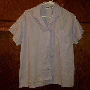 Womans purple button down shirt large